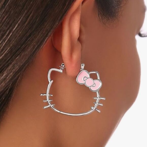 Hello Kitty Dangle & Hoop Earrings - Picture 3 of 13